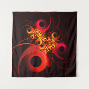 Colourful Circles Modern Abstract Art Pattern #08 Tapestry