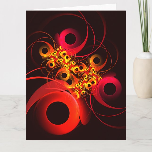 Colourful Circles Modern Abstract Art Pattern #08 Thank You Card (Front)