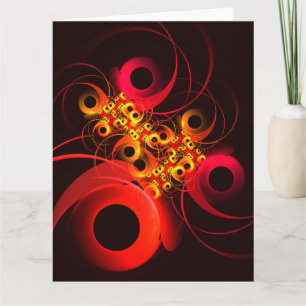 Colourful Circles Modern Abstract Art Pattern #08 Thank You Card
