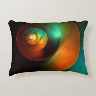 Colourful Circles Modern Abstract Art Pattern #18 Accent Pillow