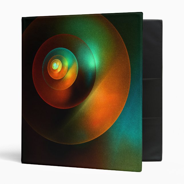 Colourful Circles Modern Abstract Art Pattern #18 Binder (Front/Inside)
