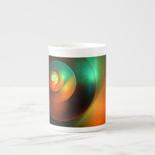 Colourful Circles Modern Abstract Art Pattern #18 Bone China Mug