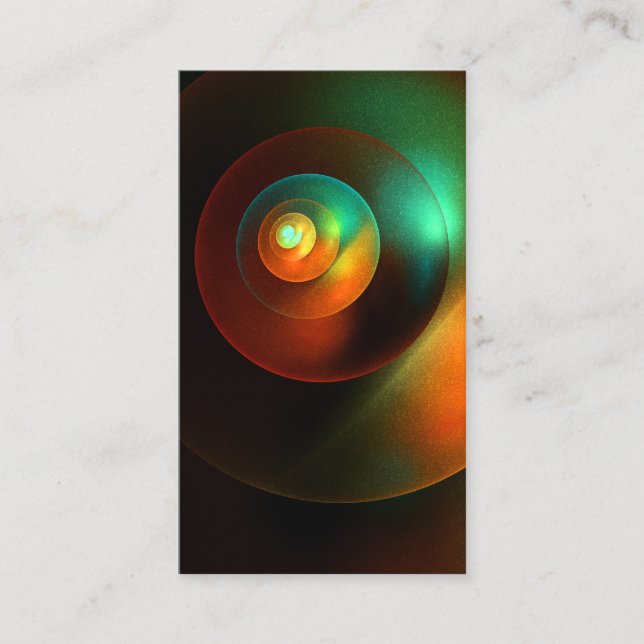 Colourful Circles Modern Abstract Art Pattern #18 Business Card (Front)