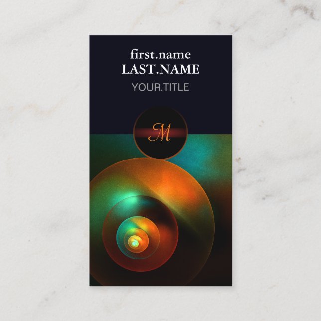 Colourful Circles Modern Abstract Art Pattern #18 Business Card (Front)