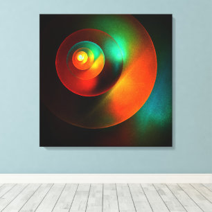 Colourful Circles Modern Abstract Art Pattern #18 Canvas Print