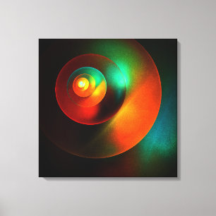 Colourful Circles Modern Abstract Art Pattern #18 Canvas Print