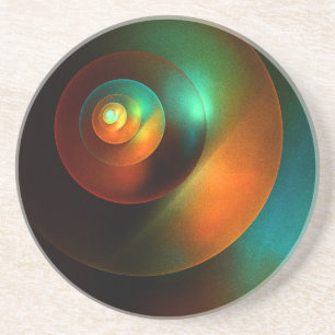 Colourful Circles Modern Abstract Art Pattern #18 Coaster