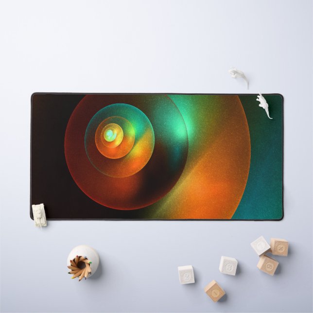 Colourful Circles Modern Abstract Art Pattern #18 Desk Mat (Kids Table)