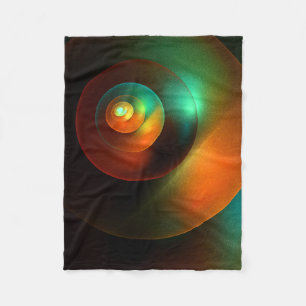 Colourful Circles Modern Abstract Art Pattern #18 Fleece Blanket