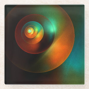 Colourful Circles Modern Abstract Art Pattern #18 Glass Coaster