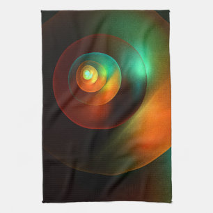 Colourful Circles Modern Abstract Art Pattern #18 Kitchen Towel