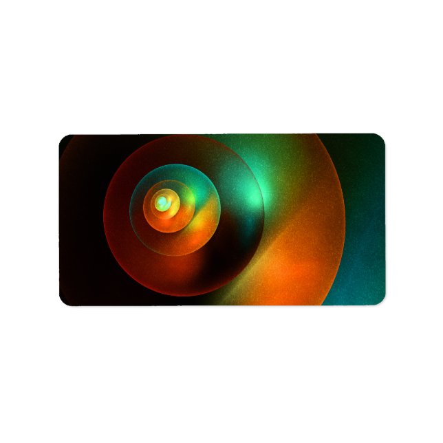 Colourful Circles Modern Abstract Art Pattern #18 Label (Front)
