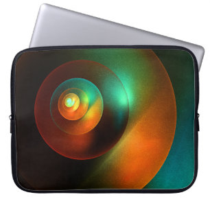 Colourful Circles Modern Abstract Art Pattern #18 Laptop Sleeve