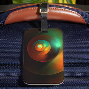 Colourful Circles Modern Abstract Art Pattern #18 Luggage Tag