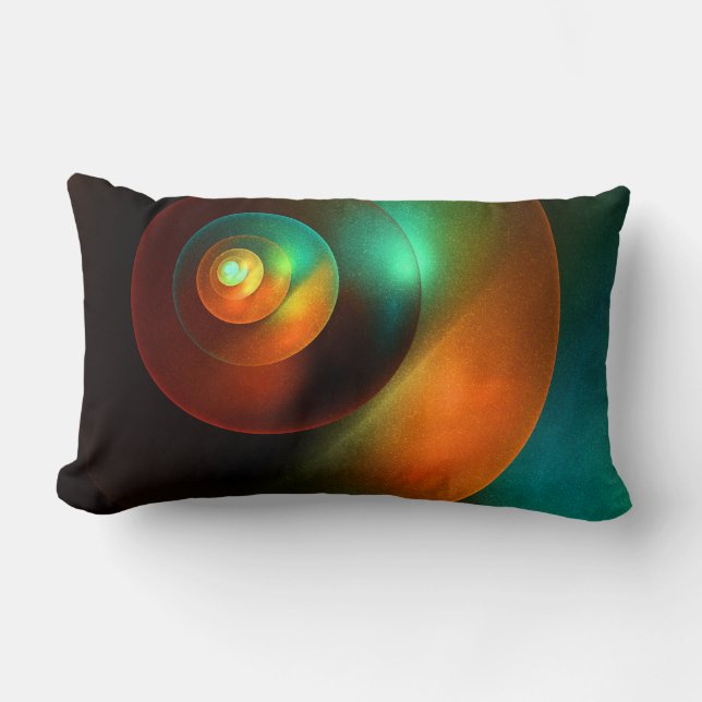 Colourful Circles Modern Abstract Art Pattern #18 Lumbar Pillow (Front)