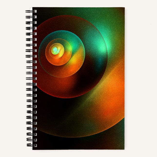 Colourful Circles Modern Abstract Art Pattern #18 Notebook (Front)