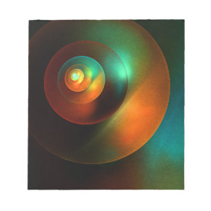 Colourful Circles Modern Abstract Art Pattern #18 Notepad