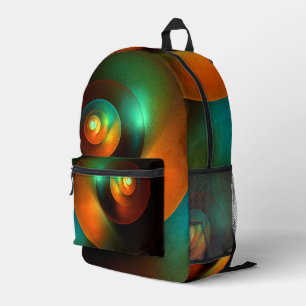 Colourful Circles Modern Abstract Art Pattern #18 Printed Backpack