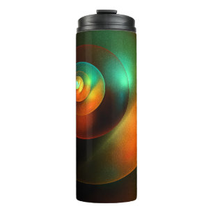 Colourful Circles Modern Abstract Art Pattern #18 Thermal Tumbler