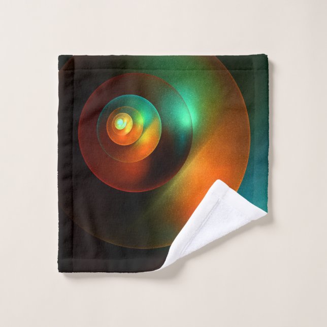 Colourful Circles Modern Abstract Art Pattern #18 Wash Cloth (Wash Cloth)
