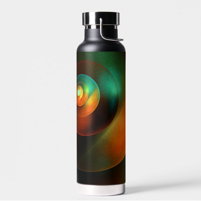 Colourful Circles Modern Abstract Art Pattern #18 Water Bottle (Left)