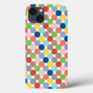 colourful circles of pastel colour iPhone 13 case