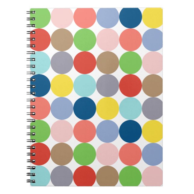 colourful circles of pastel colour... notebook (Front)