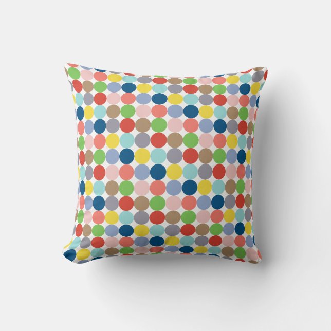 colourful circles of pastel colour... throw pillow (Front)