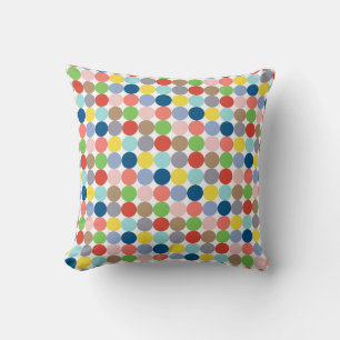 colourful circles of pastel colour... throw pillow