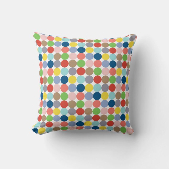 colourful circles of pastel colour... throw pillow (Front)