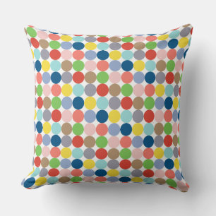 colourful circles of pastel colour... throw pillow