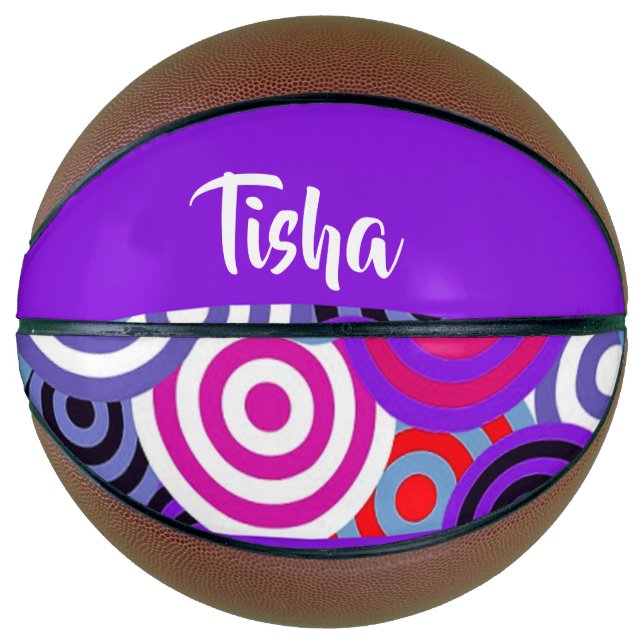 Colourful circles pattern basketball (Front)