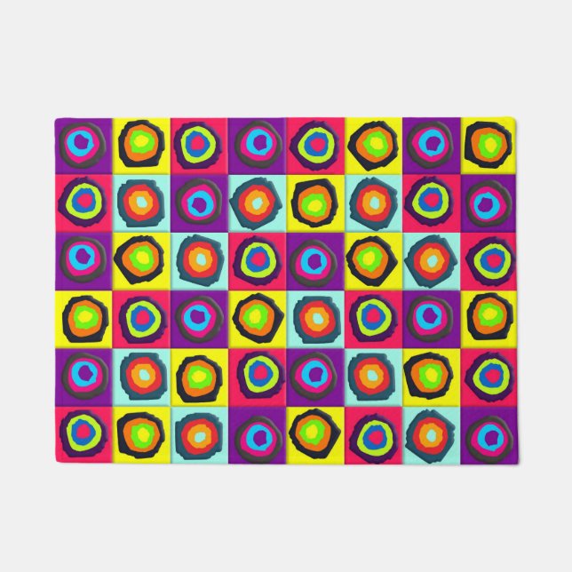 Colourful Circles Pattern Doormat (Front)