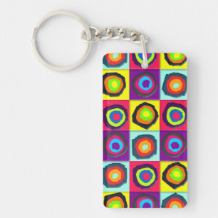 Colourful Circles Pattern Keychain
