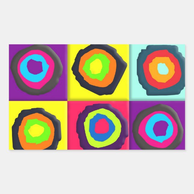 Colourful Circles Pattern Sticker (Front)