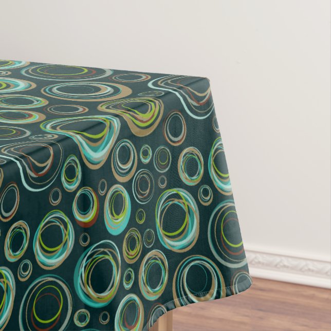 Colourful Circles Pattern Tablecloth (In Situ)