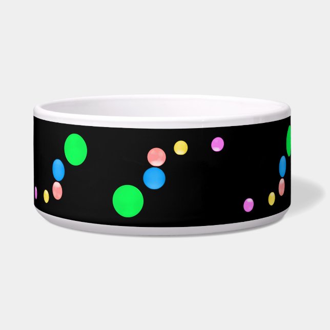 Colourful Circles Pet Bowl (Front)