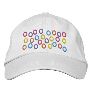 Colourful Circles Polka Dots Embroidered Hat