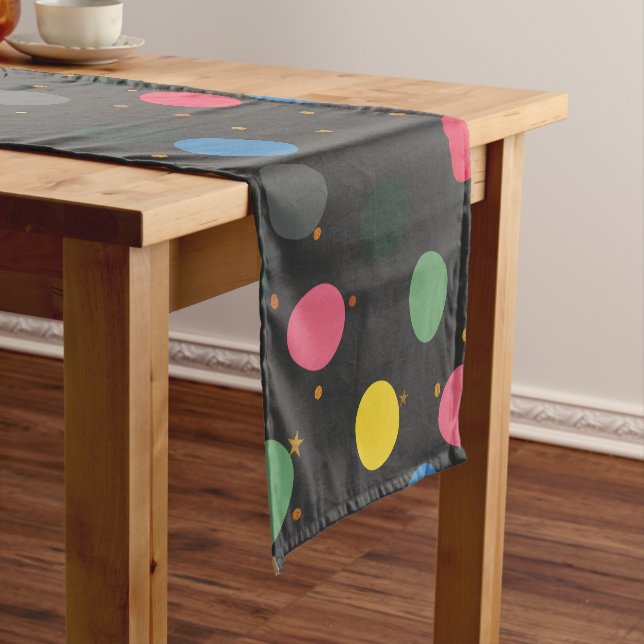 Colourful Circles Short Table Runner (In Situ)
