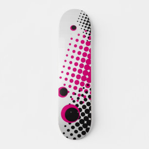 Colourful Circles Skateboard (white)