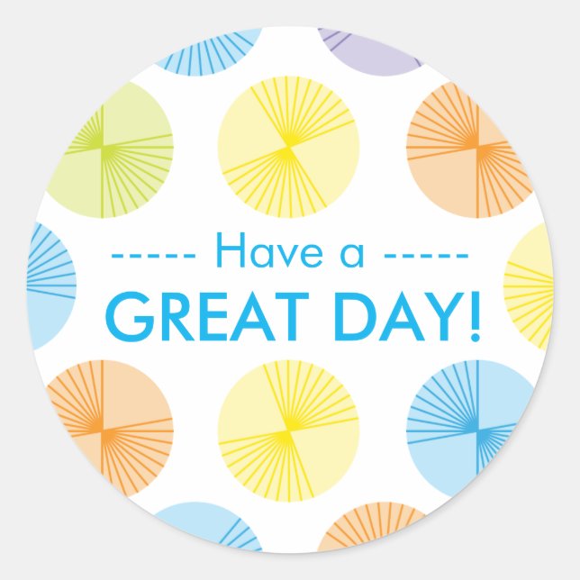 Colourful Circles Stickers (Front)