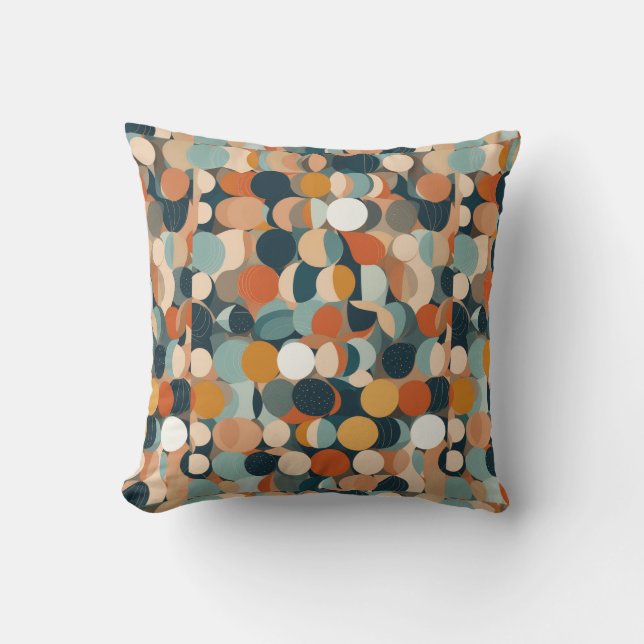 Colourful Circles Throw Pillow (Front)