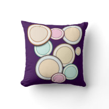 Colourful circles Throw Pillow