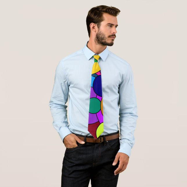 Colourful Circles Tie (In Situ)