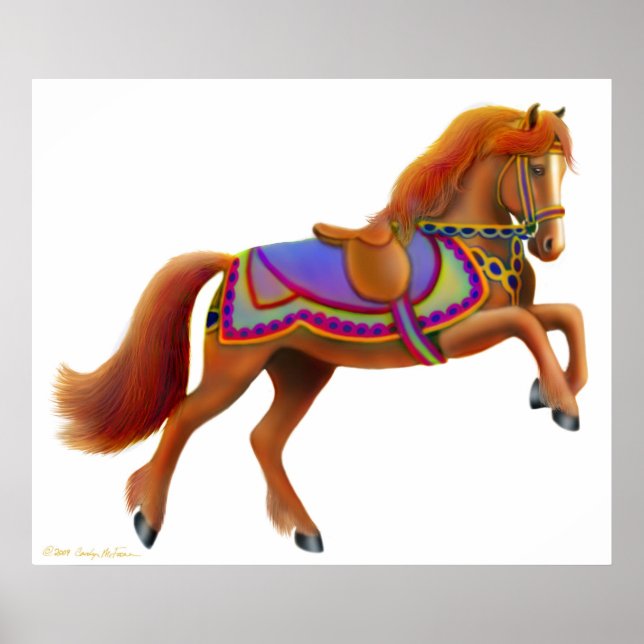 Colourful Circus Horse Print (Front)