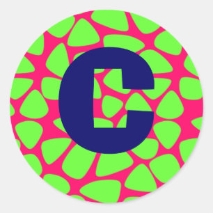 Colourful Circus Mosaic Classic Round Sticker
