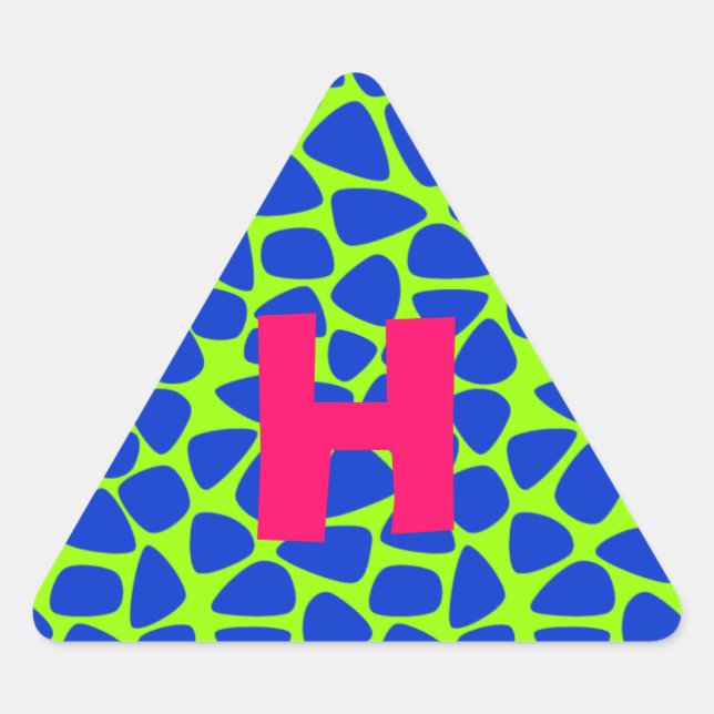 Colourful Circus Mosaic Triangle Sticker (Front)
