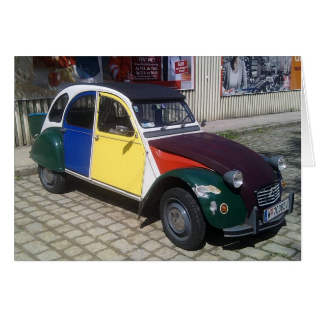 Colourful Citroen 2 CV (Front Horizontal)