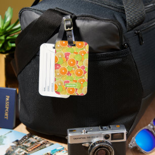 Colourful Citrus custom name Luggage Tag