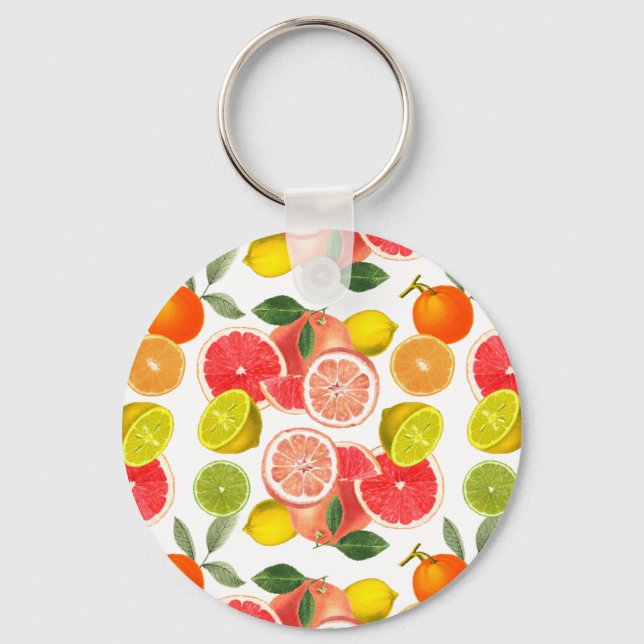 Colourful Citrus Fruit  Keychain (Front)